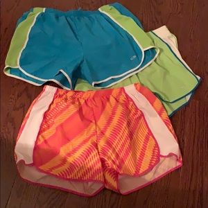 3 pairs of running shorts